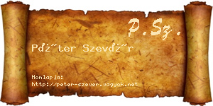 Péter Szevér névjegykártya